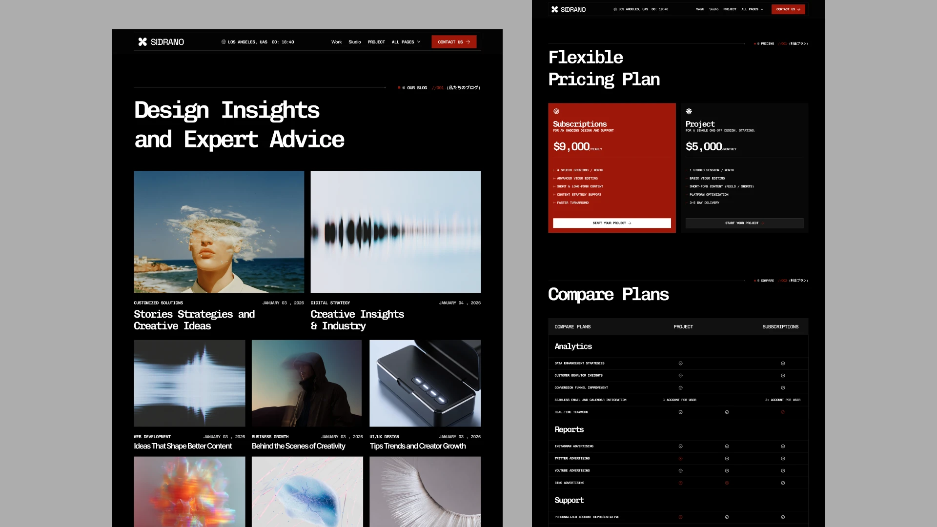 Sidrano - Creative & Marketing Agency Site, Next.js 16 & Tailwind CSS 4