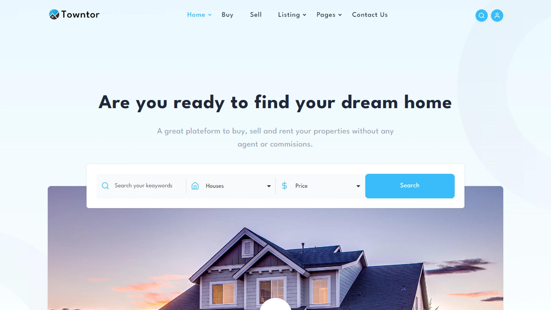 Towntor - Vue.js Real Estate Landing Template