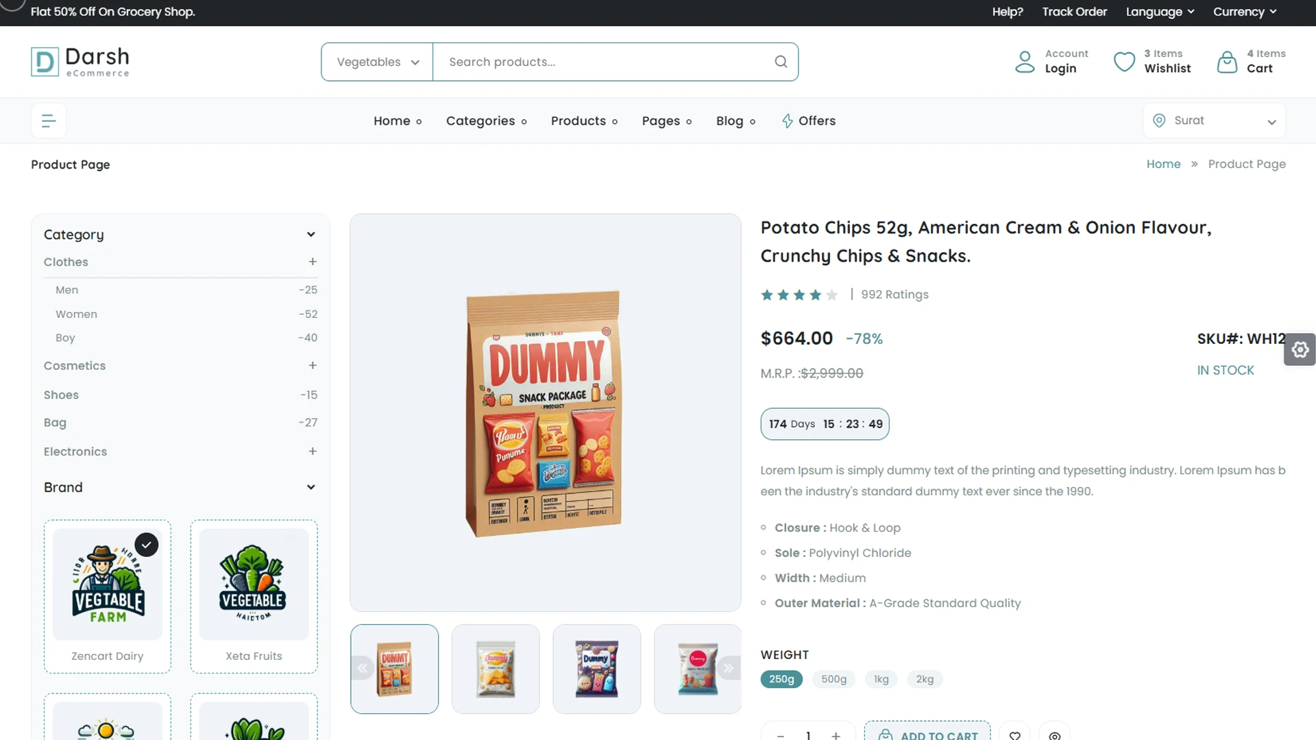 Darsh - Multipurpose eCommerce HTML Bootstrap Template