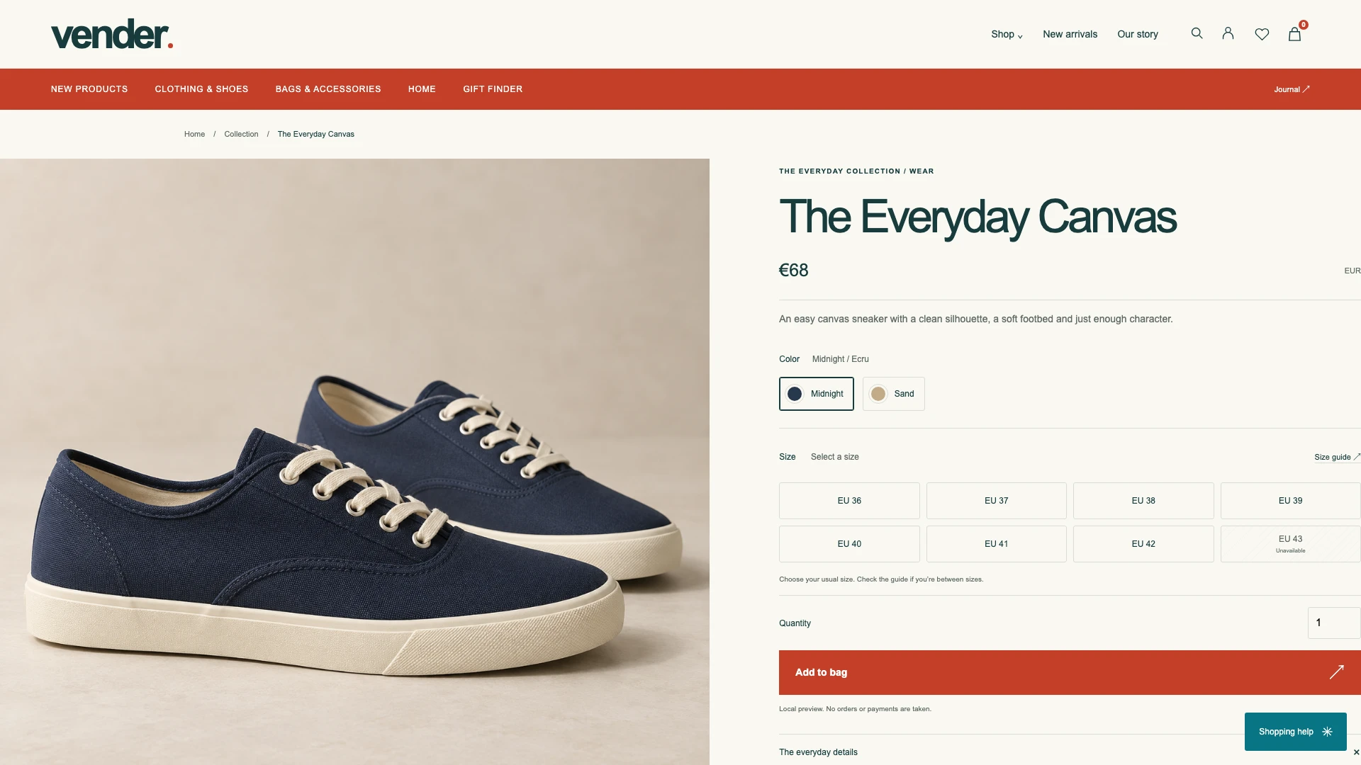 Vender - Ecommerce HTML Template