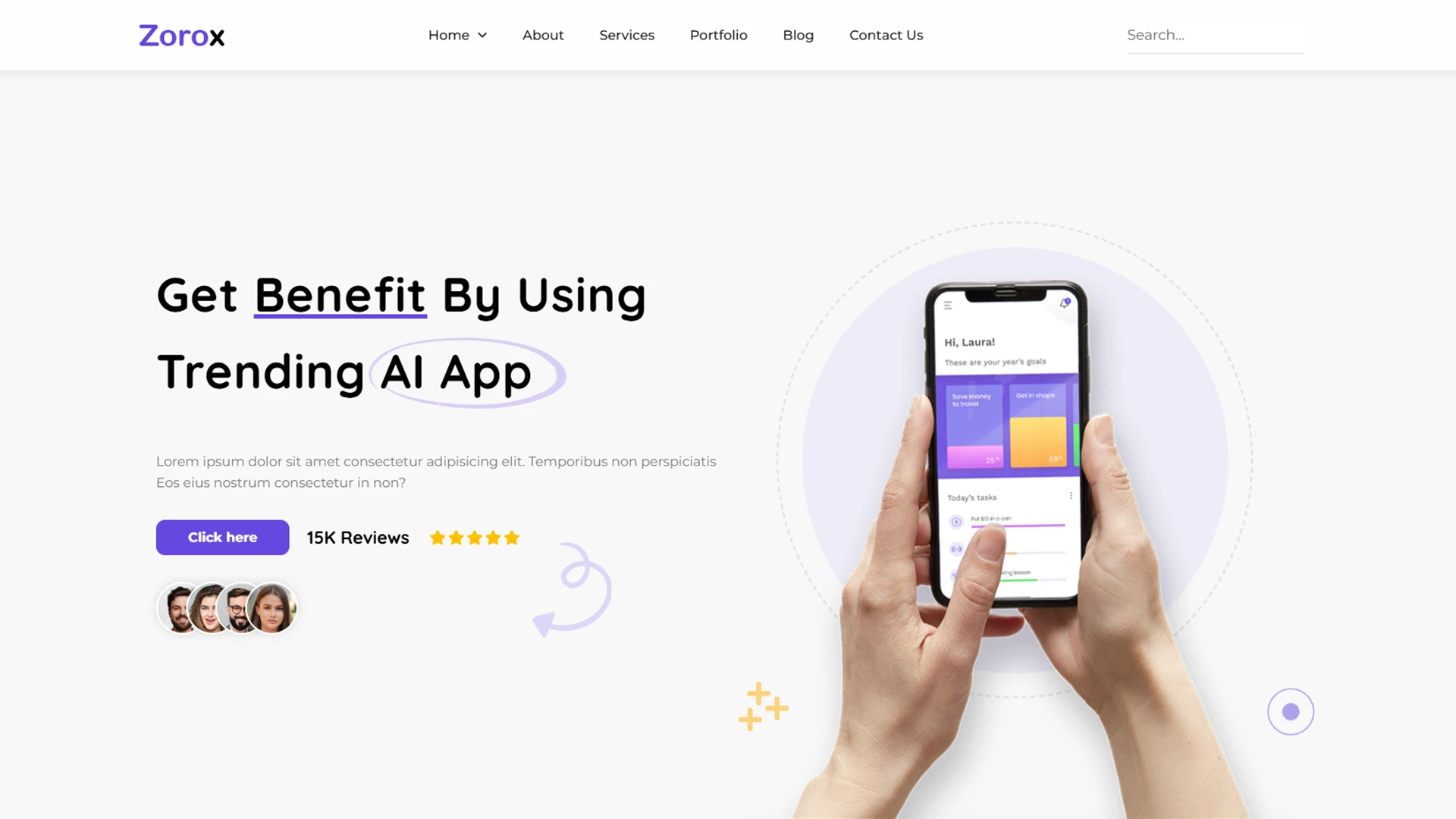 Zorox - AI Web, App Digital Agency Bootstrap + Tailwind + React, NextJS Template