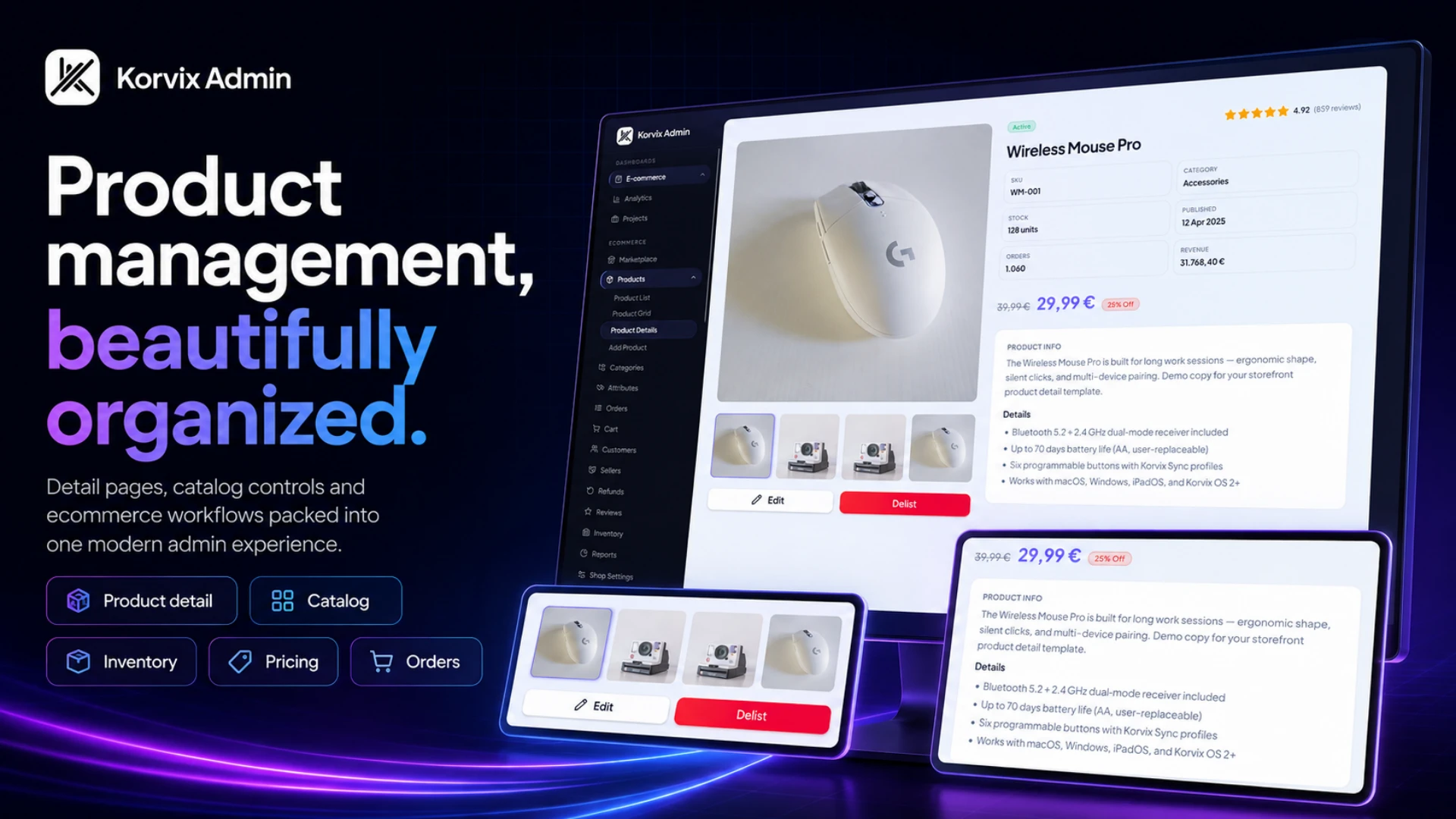 Korvix Admin - Multipurpose React Admin Dashboard