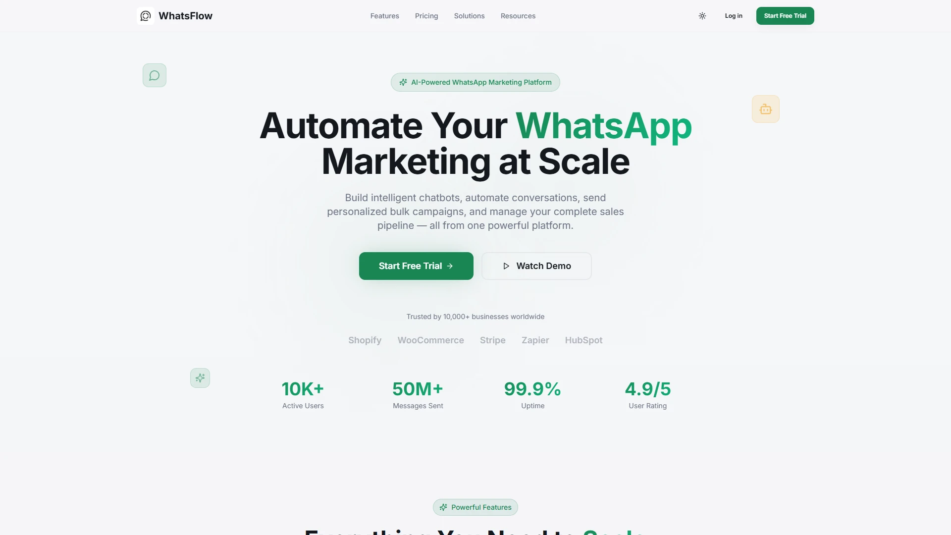 WhatsFlow - WhatsApp Marketing & Automation SaaS Platform