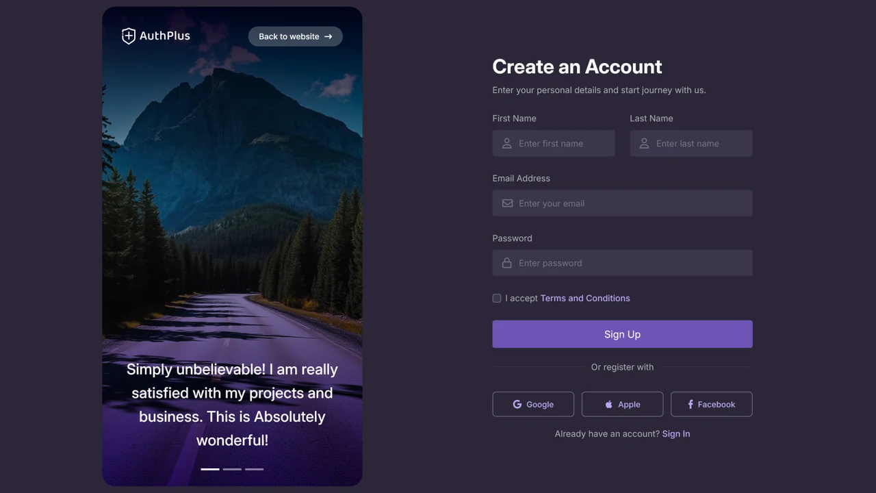 AuthPlus - Modern and Creative React Authentication UI Kit with Bootstrap