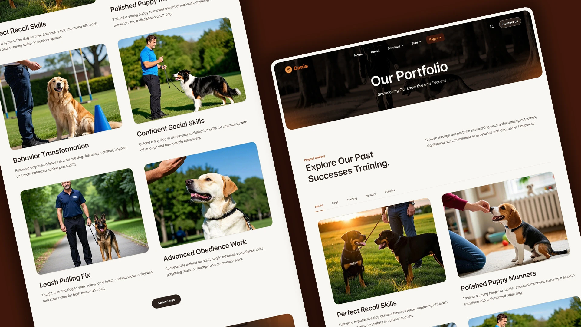 Canis - Professional Dog Training Services HTML Website Template