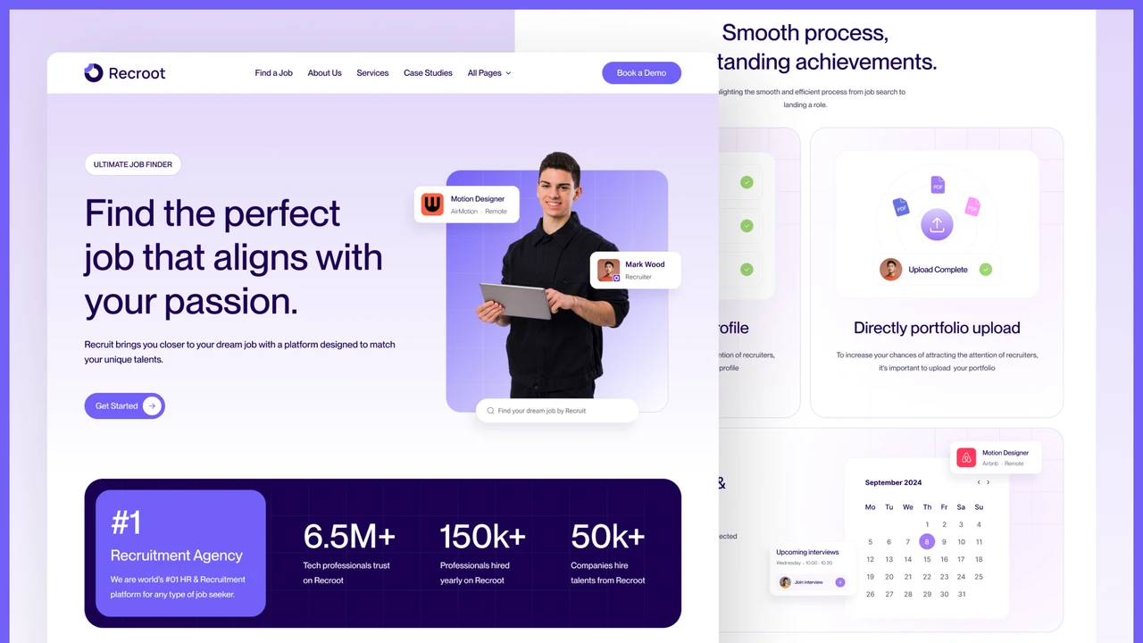 Recroot - HR & Recruitment Consulting Agency Figma Template