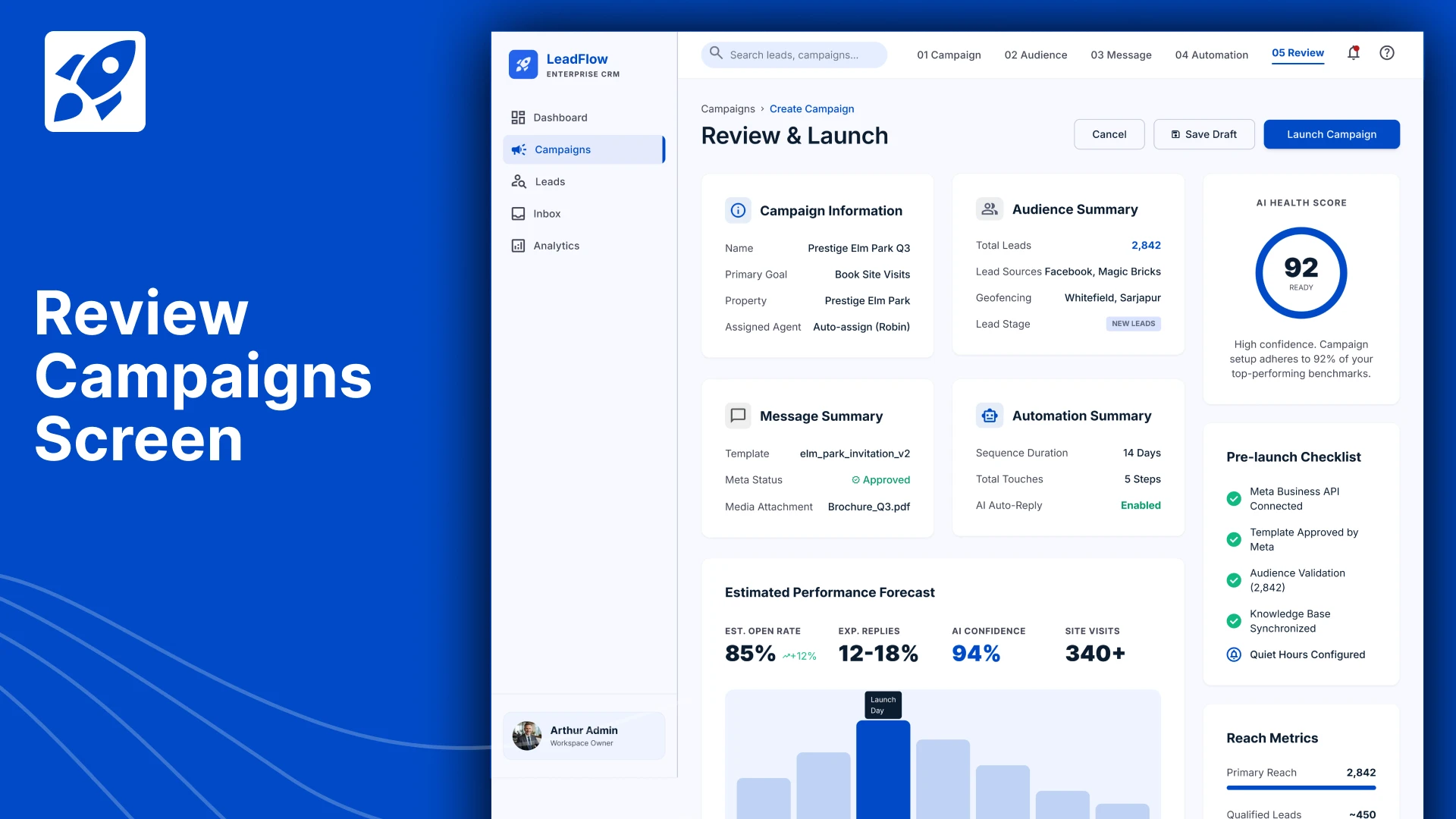 LeadFlow - AI Sales CRM Dashboard Figma UI Kit