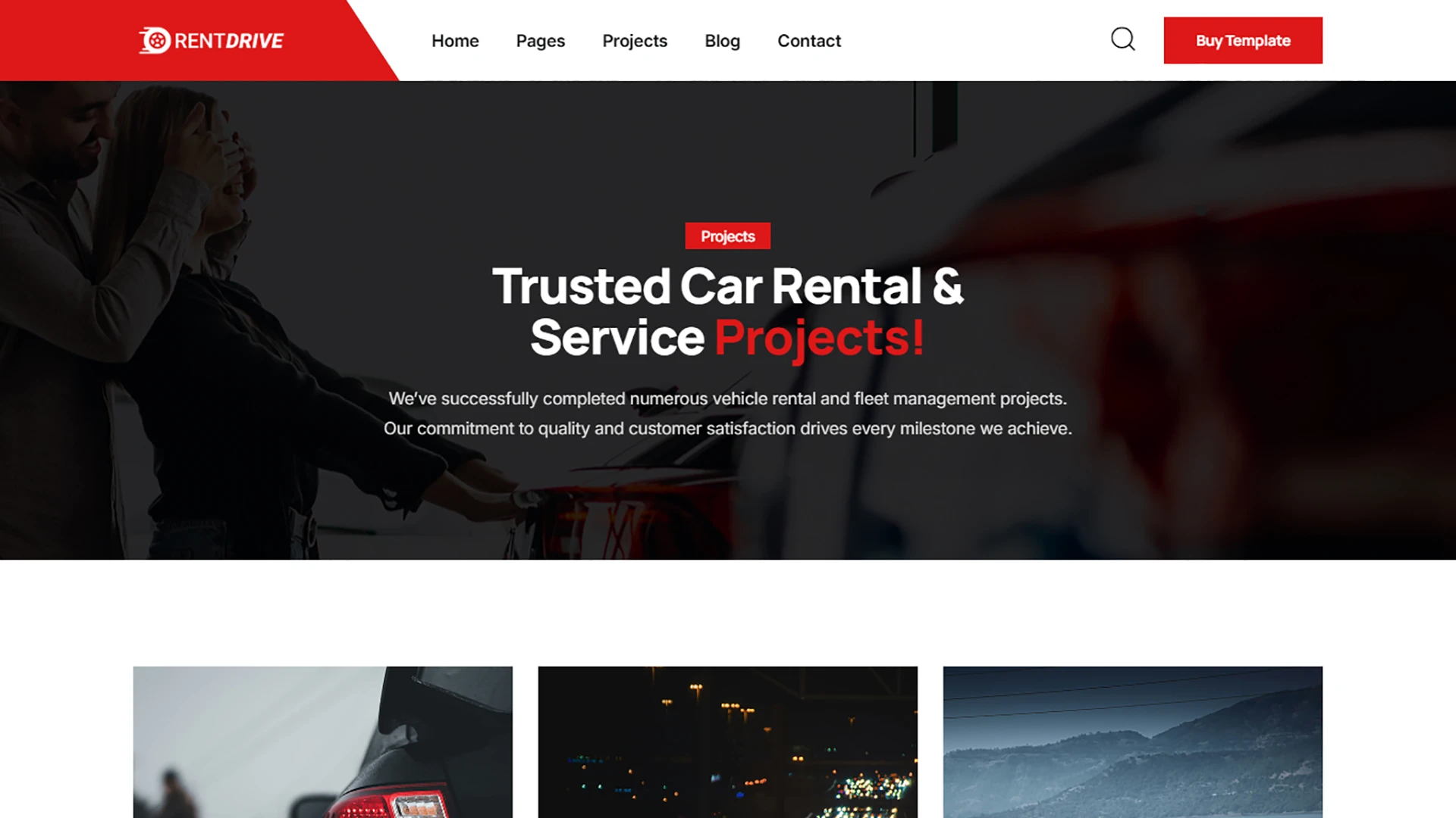 Rent Drive - Auto Rental HTML Website Template