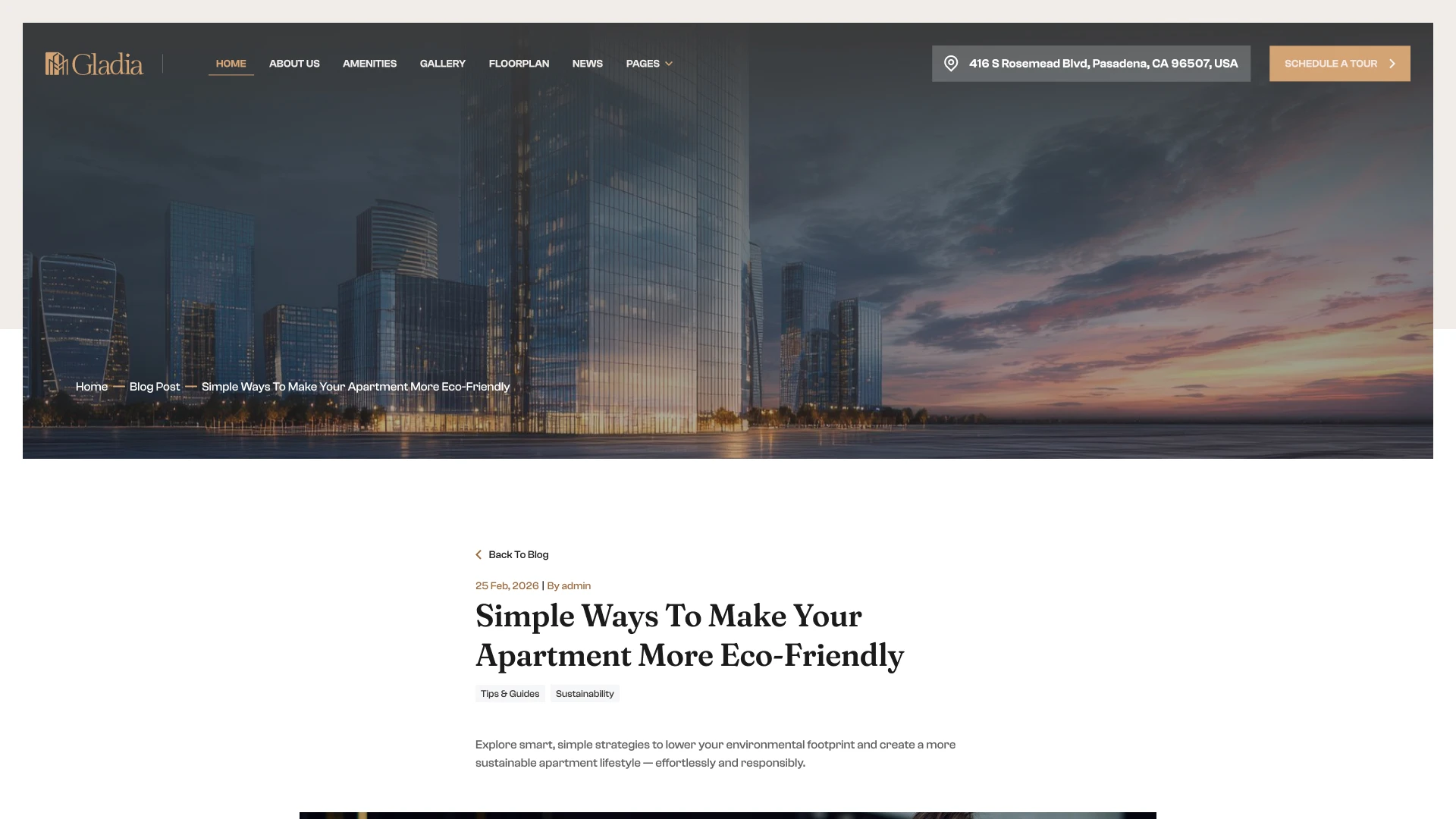 Gladia - Single Property Figma Template