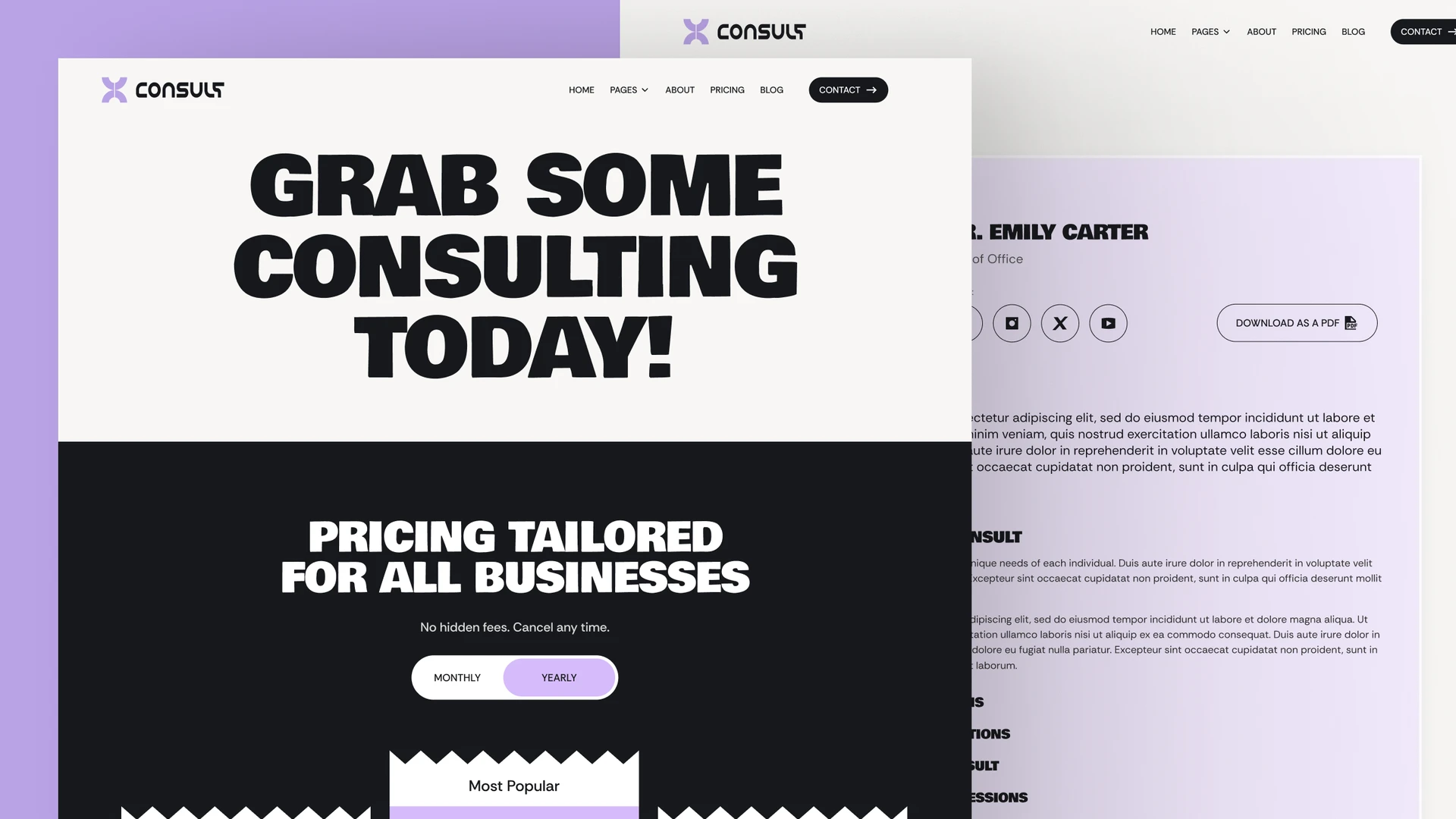 ConsultX - Consulting, Training, & Business Framer and Figma Template