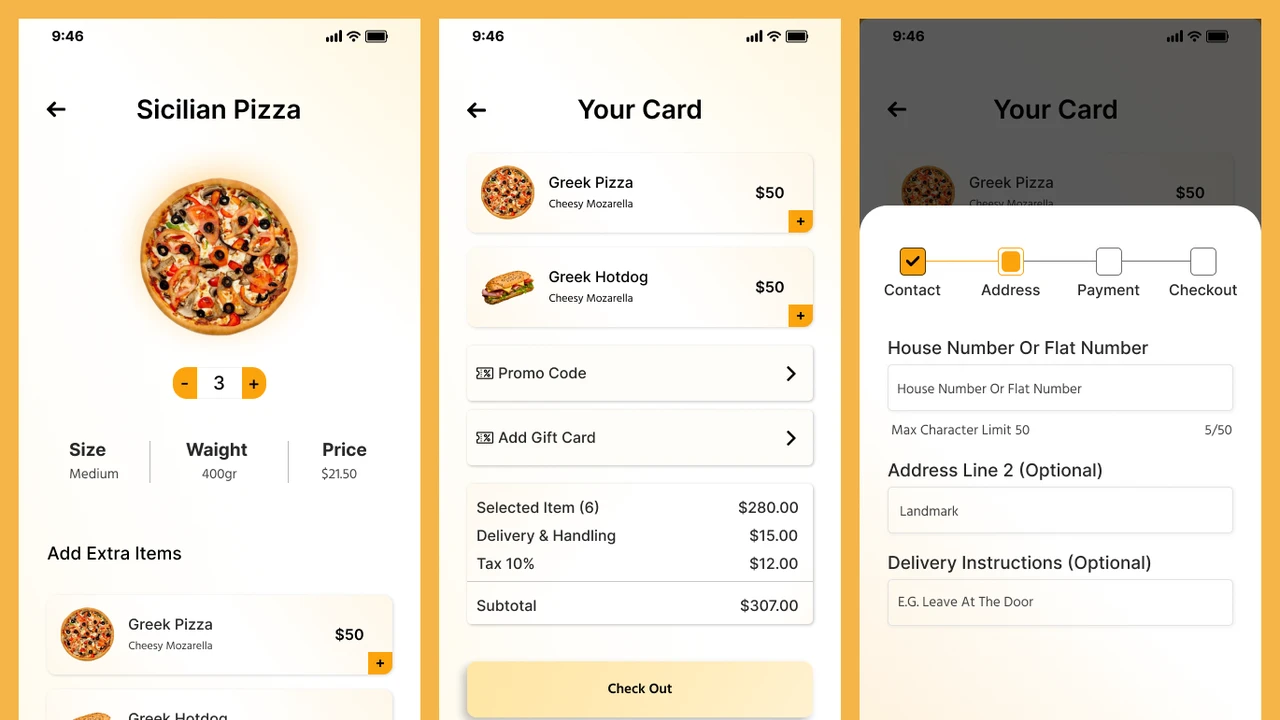 Food Pro - Food Delivery Mobile App Figma UI Template