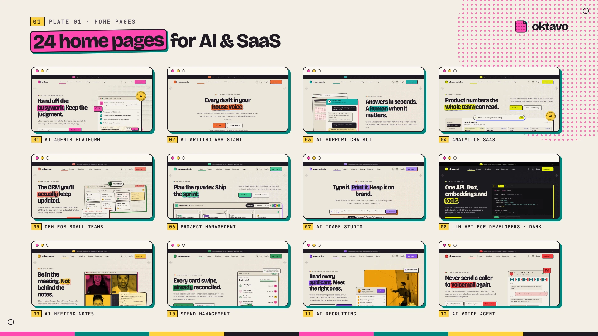 Oktavo - AI & SaaS Startup HTML Template (Screenshot 1 of 20)
