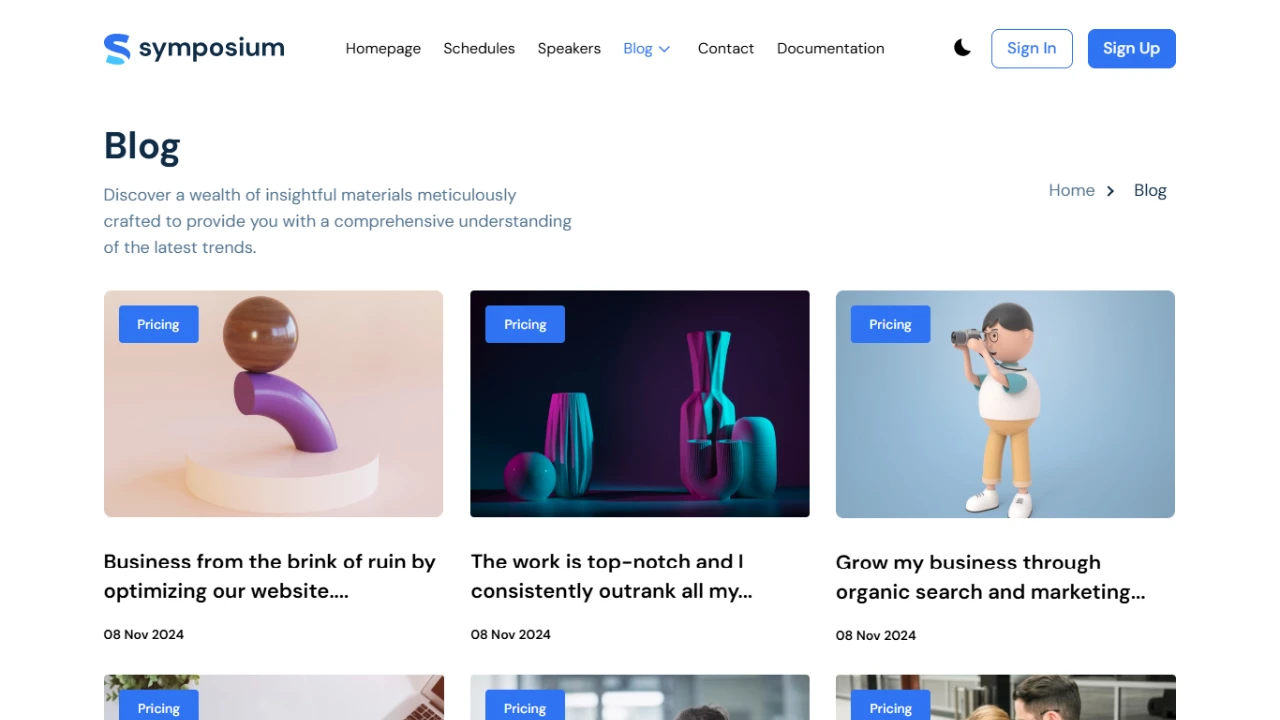 Symposium - NextJs Website Template for Event & Conference