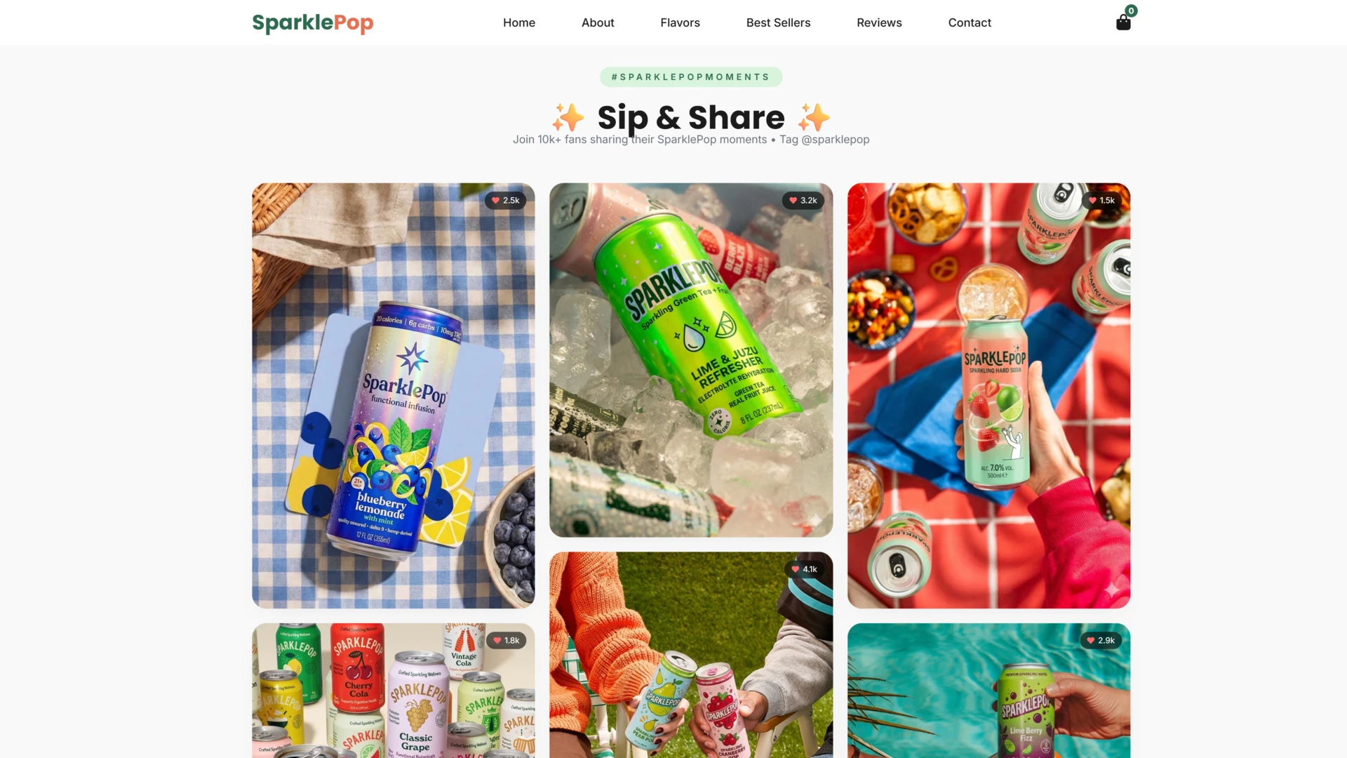 SparklePop - Beverage & Drink Store Landing Page Template