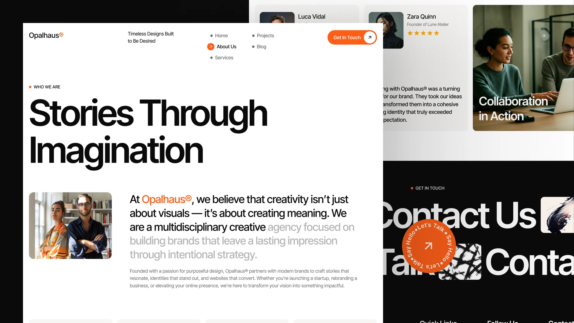 Opalhaus - Design Agency Marketing Studio Framer & Figma Template