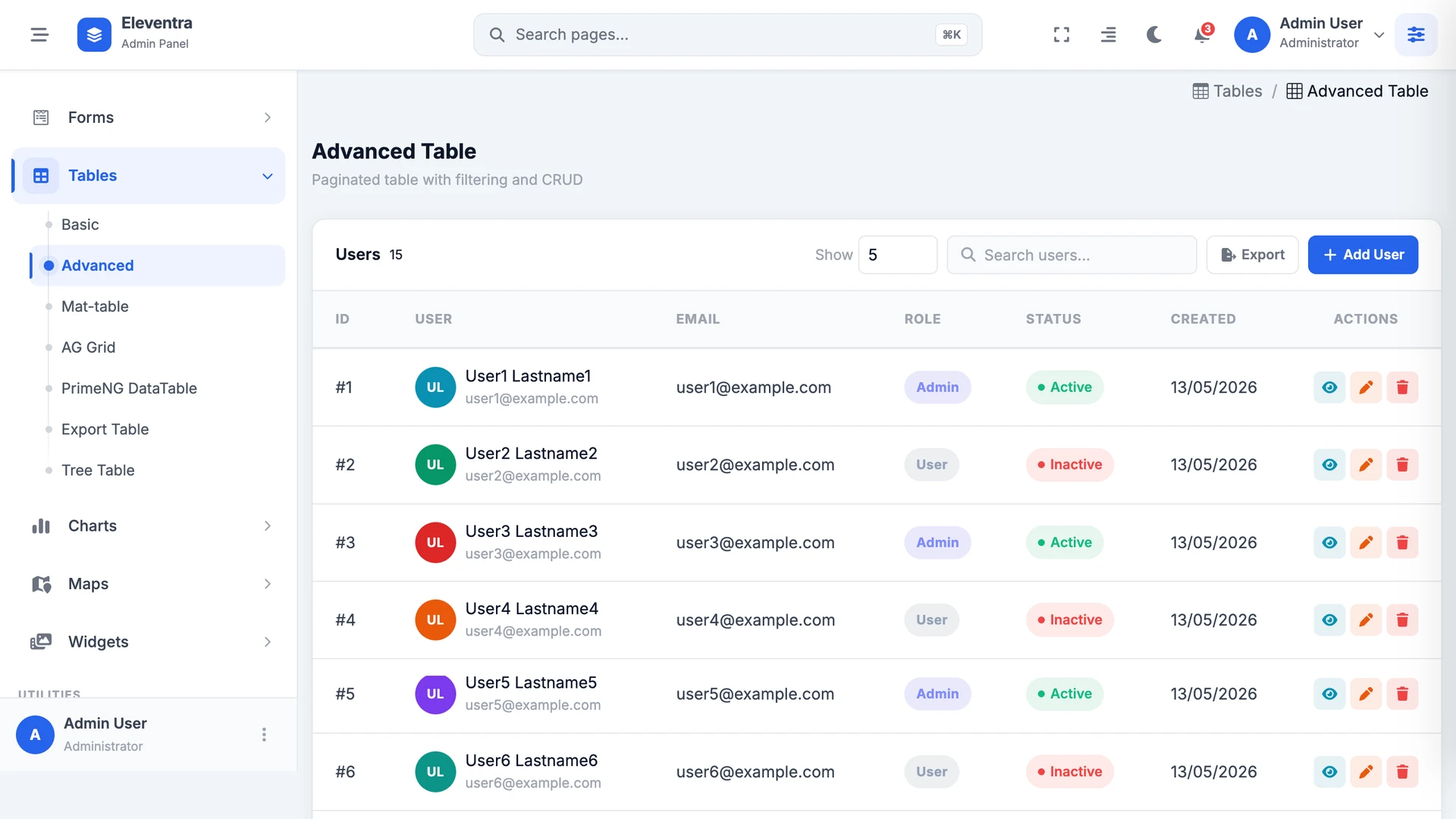 Eleventra - Angular 21 Admin Dashboard Template + UI Kit + 90+ Pages