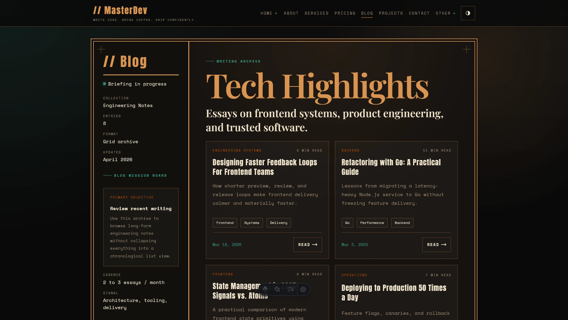 MasterDev - Developer Portfolio Astro Template with Sass & Tailwind Utilities