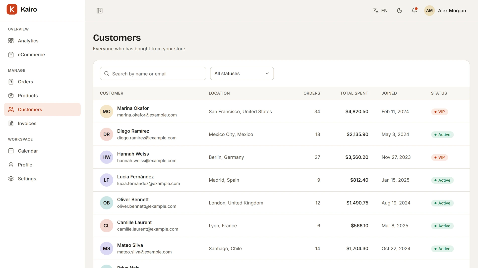 Kairo - Admin Dashboard Template with Next.js and Tailwind CSS