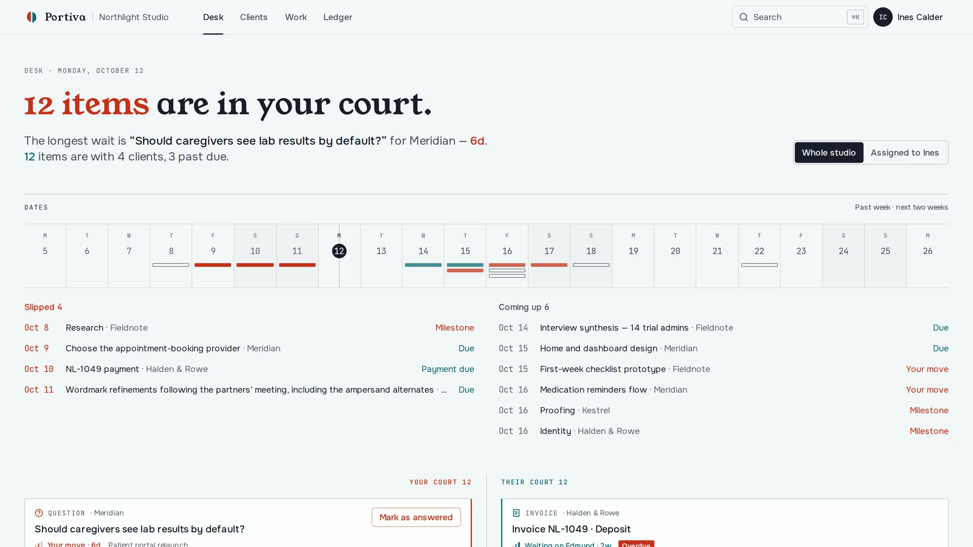 Portiva - Next.js Client Portal & Business Workspace Template