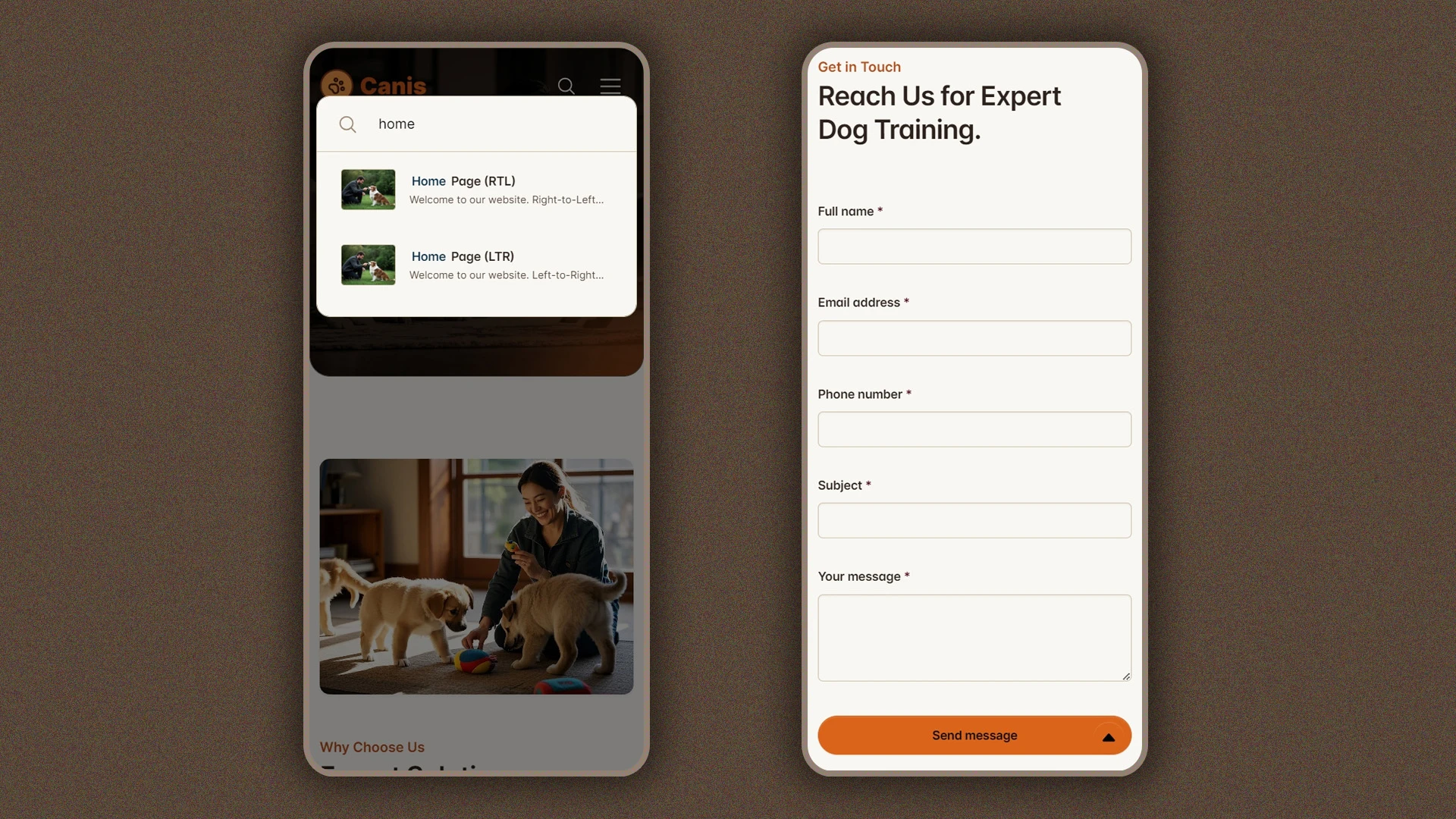 Canis - Professional Dog Training Services HTML Website Template