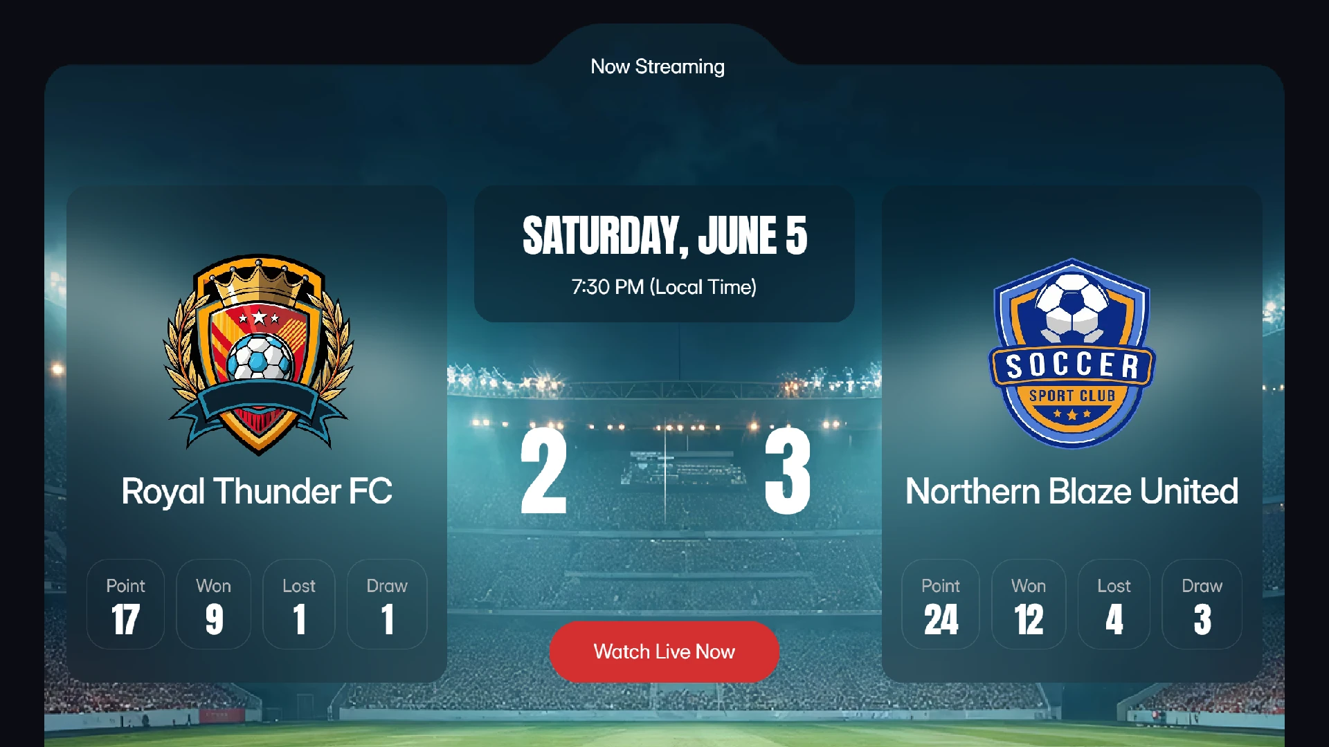 Goal - Football Tournament & Sports Streaming HTML Template