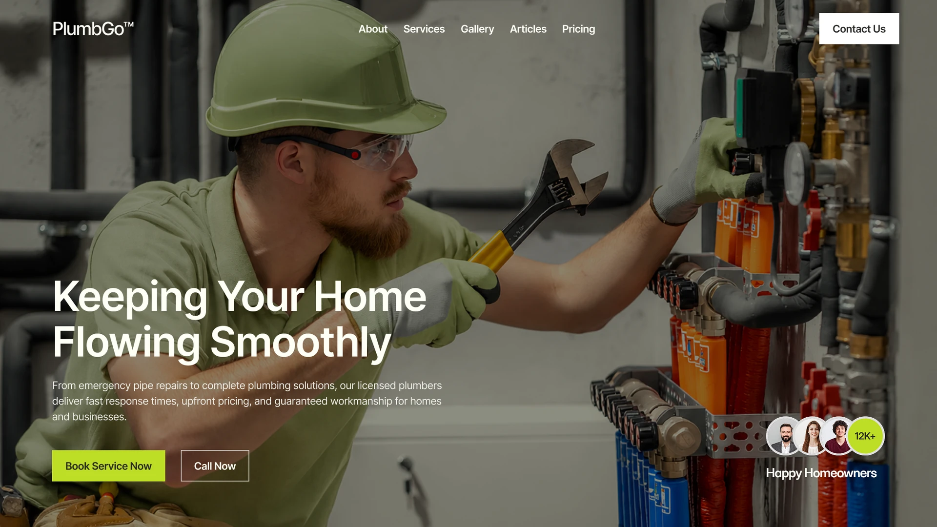 PlumbGo - Plumbing Business Framer Template