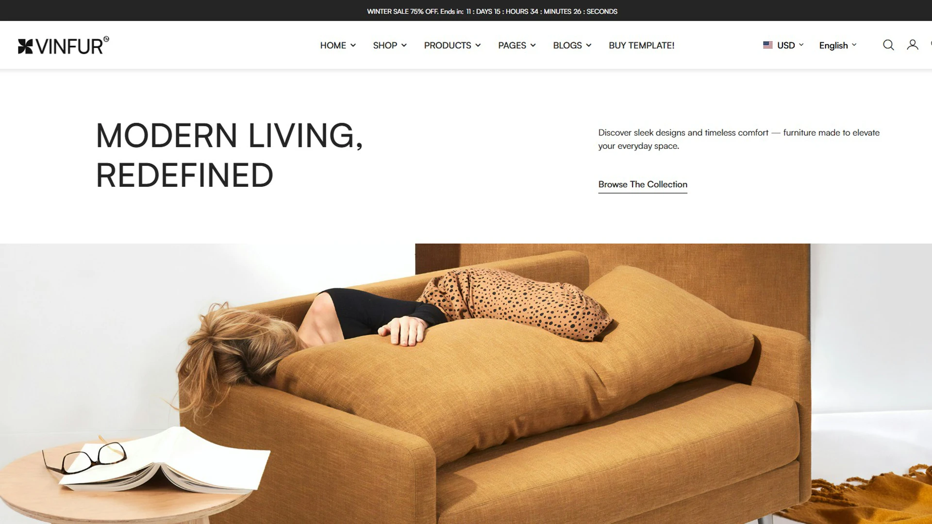 Vinfur - Furniture eCommerce HTML Template