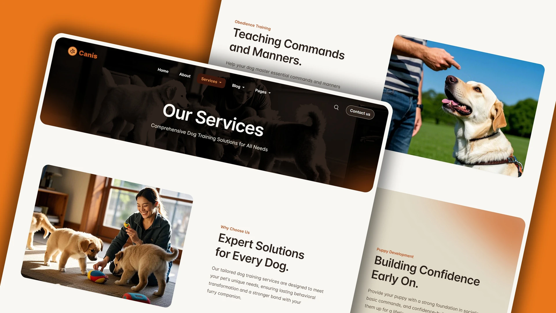 Canis - Professional Dog Training Services HTML Website Template