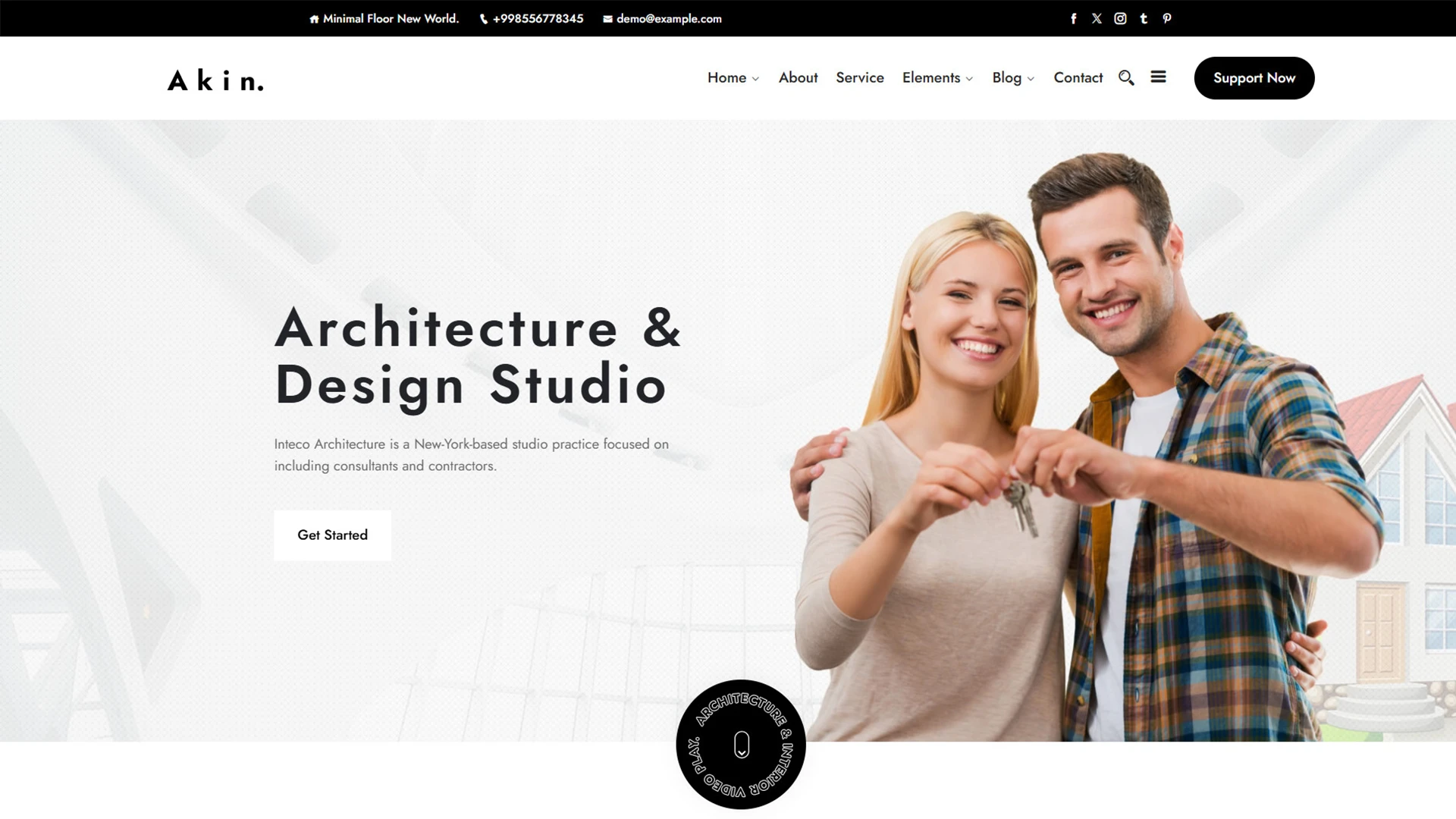 Akin - Minimal and Architecture WordPress Theme