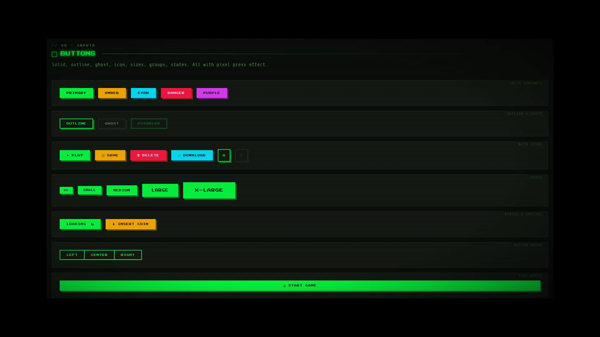 Retro UI Kit - UI Elements & Starter Templates