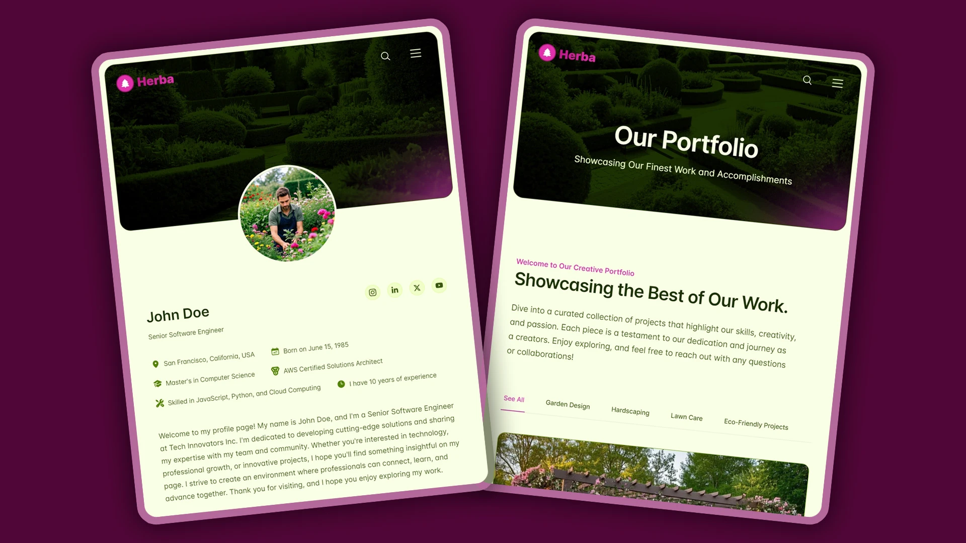 Herba - Innovative Landscaping and Green Spaces HTML Website Template