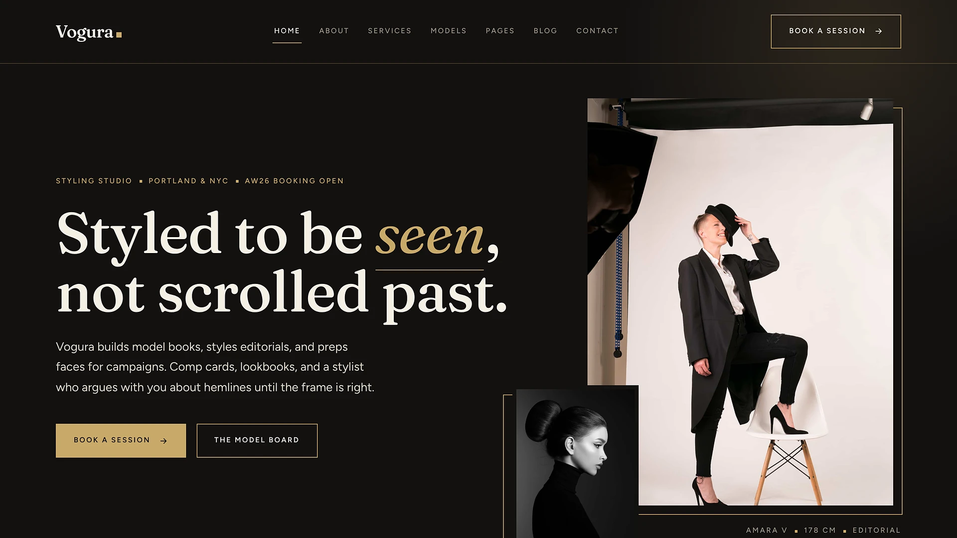 Vogura - Model Fashion & Styling HTML Template