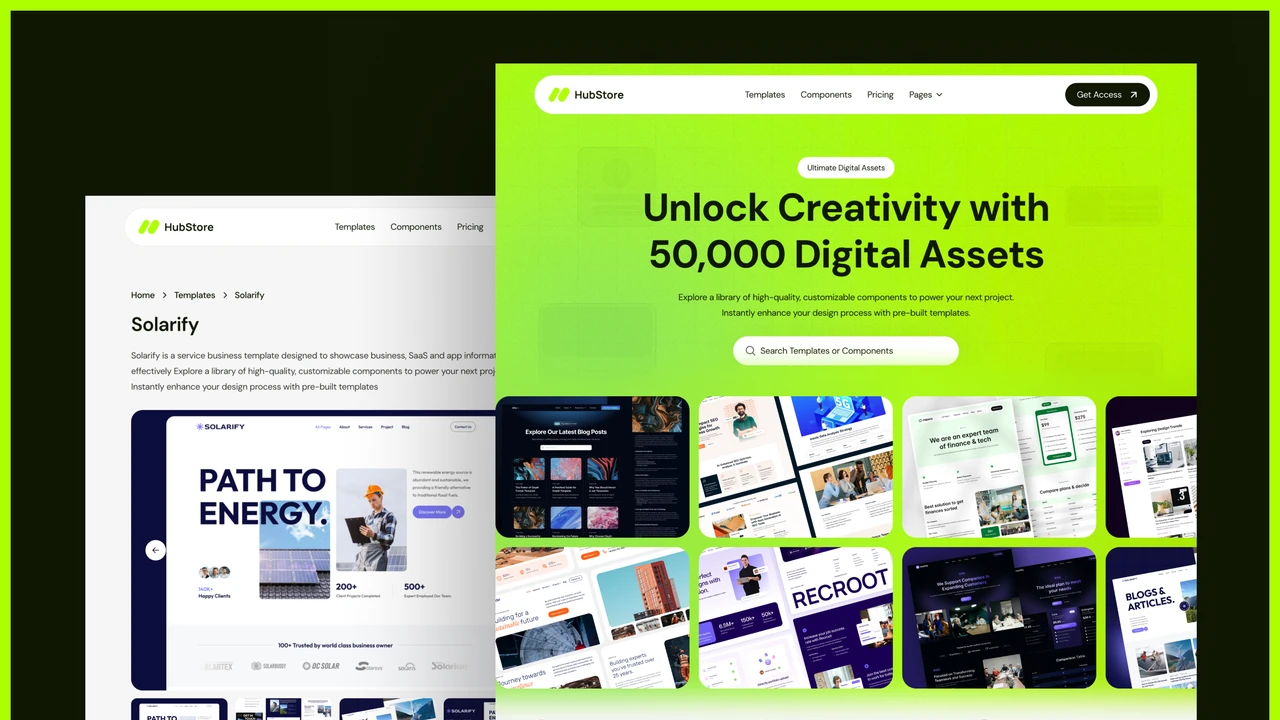 HubStore - Product Membership Figma Template Store