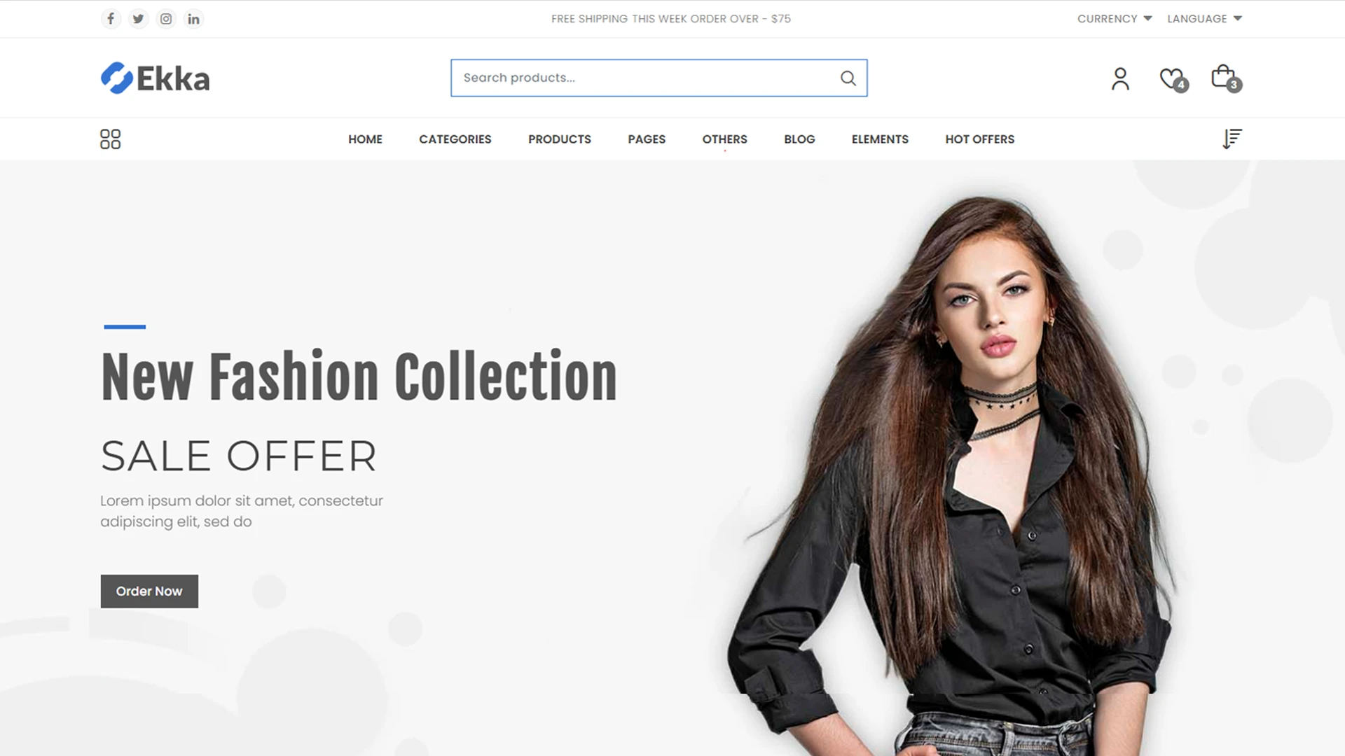 Ekka - Multipurpose eCommerce HTML Template + Admin Dashboard