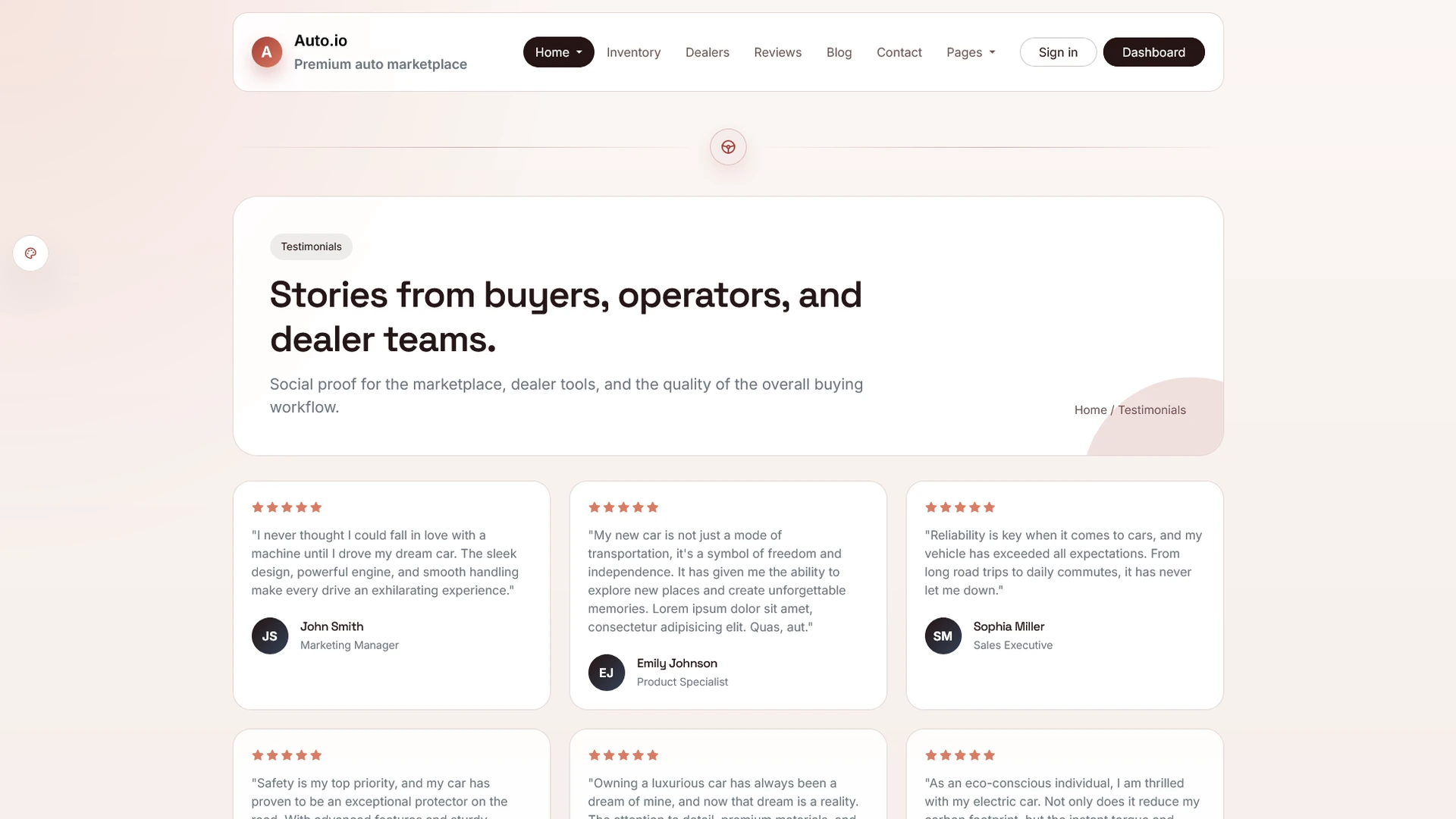AutoIO - Cars Listings & Directory Template
