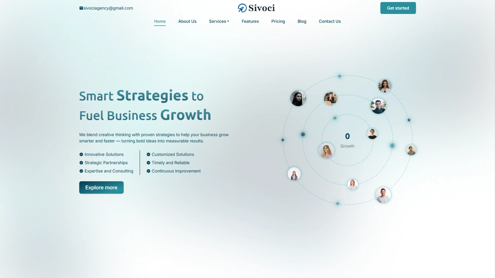 Sivoci - Business Website ReactJs Template Modern Corporate Company Design