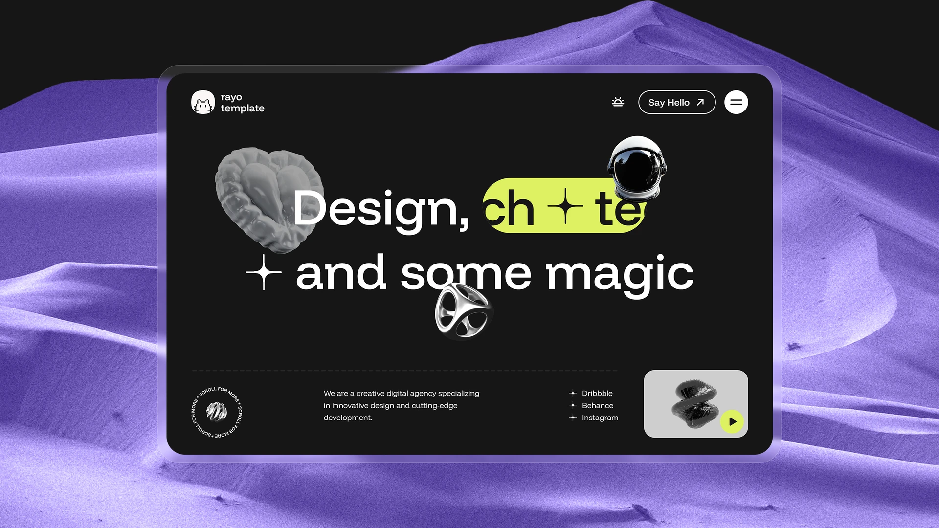 Rayo - Digital Agency & Personal Portfolio HTML Template