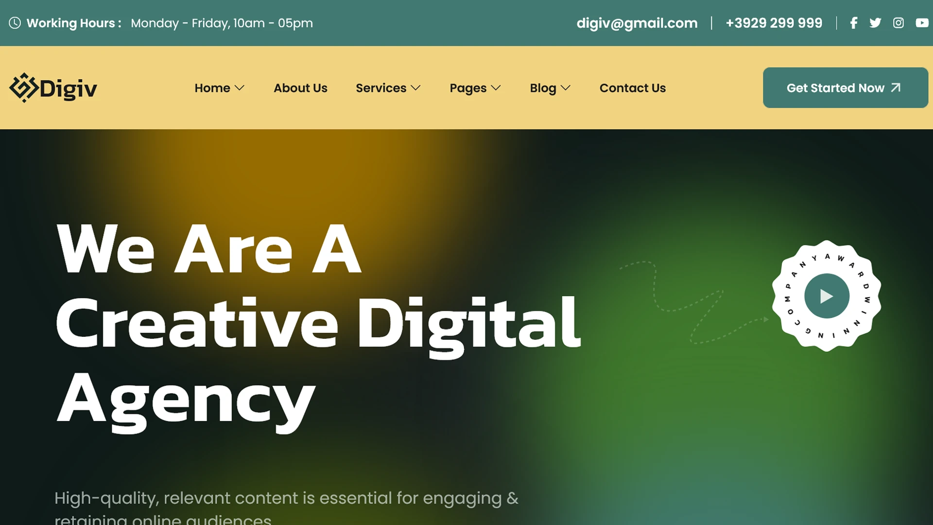 Digiv - Digital Marketing Agency Next JS Template