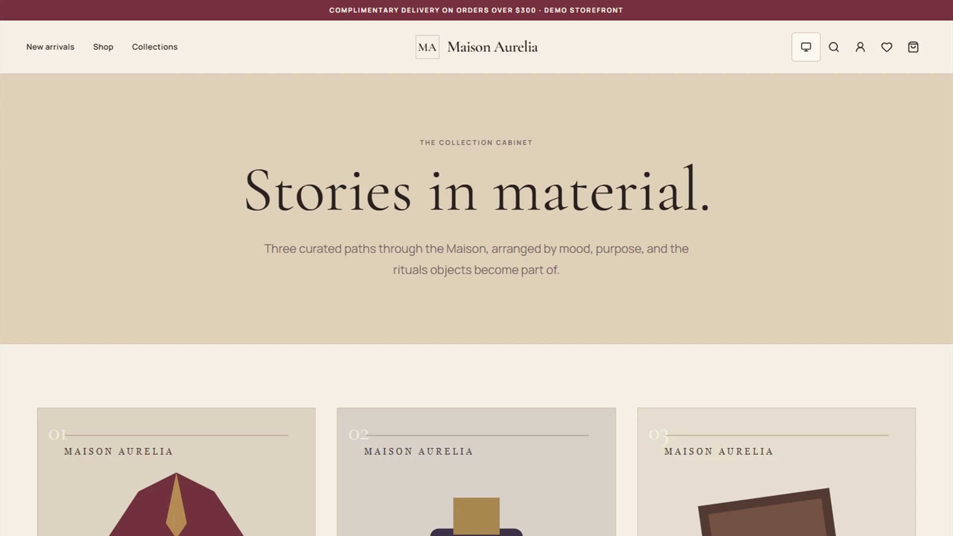 Maison Aurelia - Vintage Next.js eCommerce Platform Template