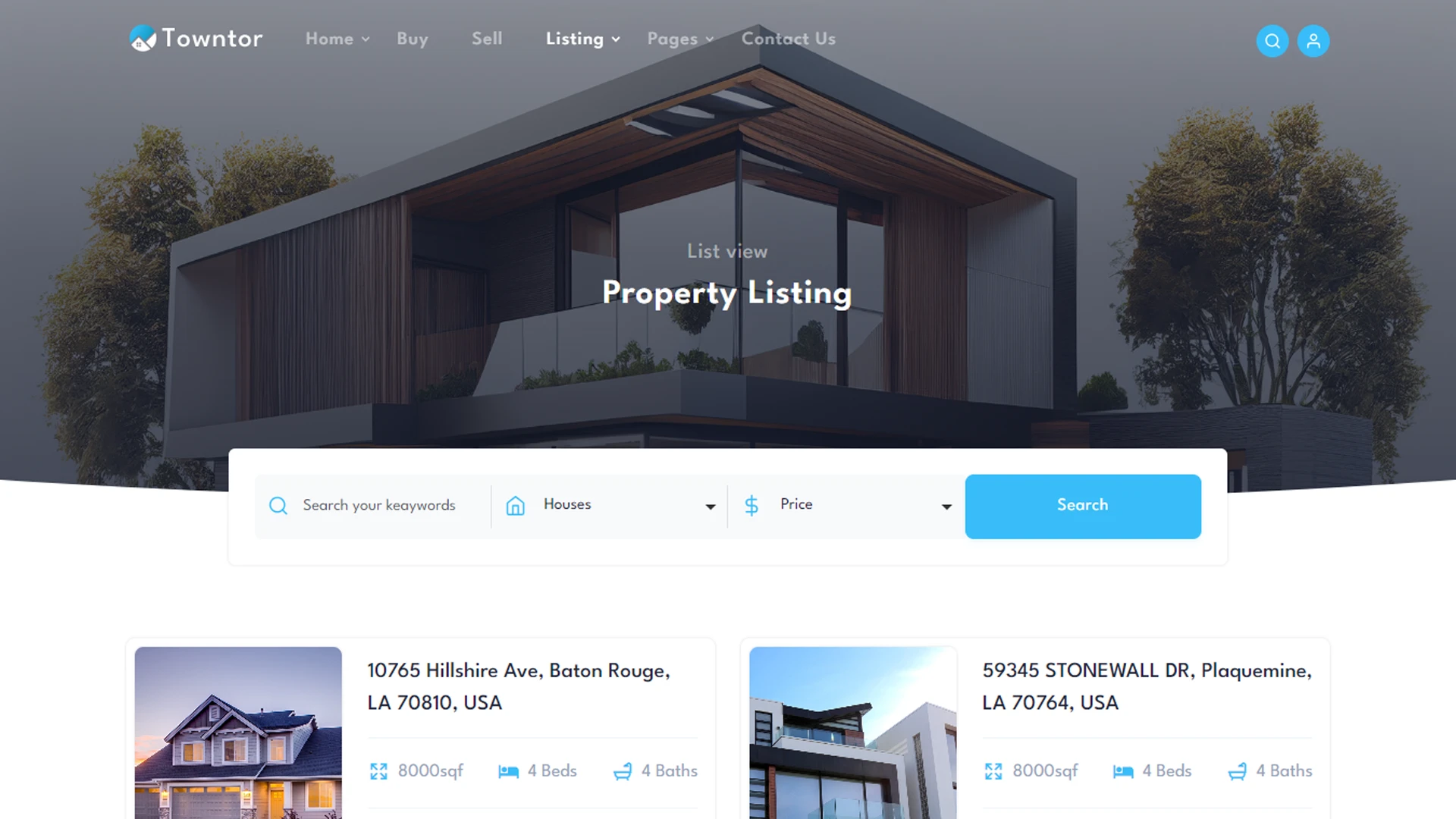 Towntor - Vue.js Real Estate Landing Template