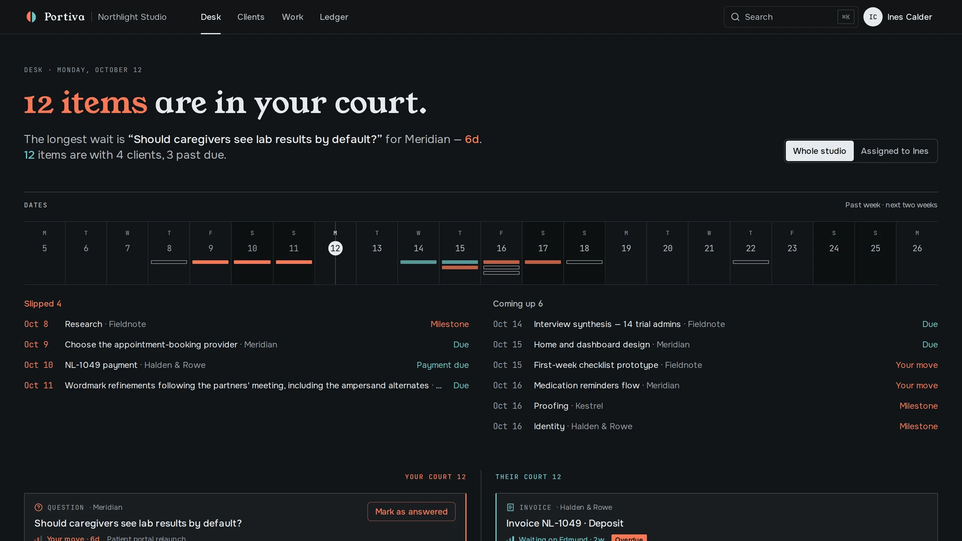 Portiva - Next.js Client Portal & Business Workspace Template