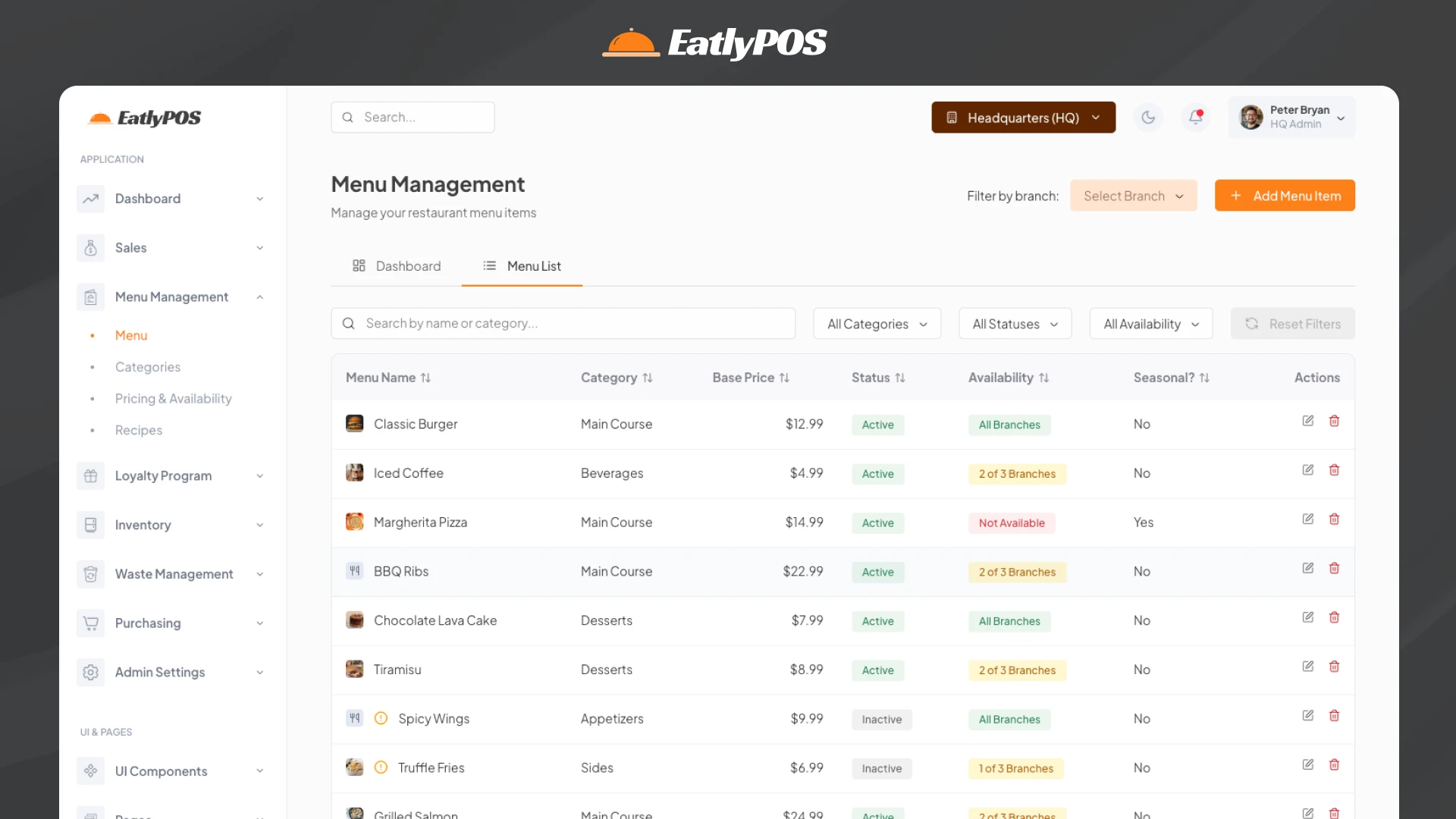 EatlyPOS - Next.js Restaurant Management System Template & POS