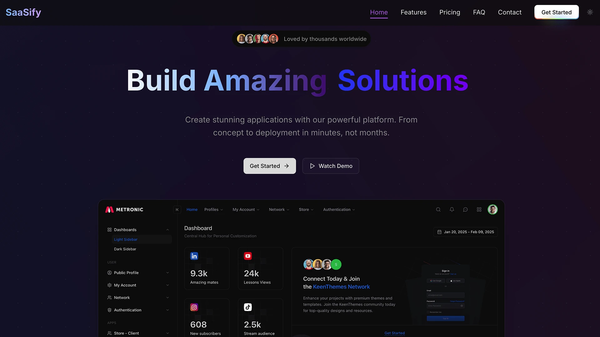 SaaSify - Tailwind & Next.js Landing Page Template for SaaS Products