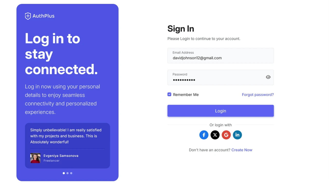 AuthPlus - Modern and Creative React Authentication UI Kit with Bootstrap