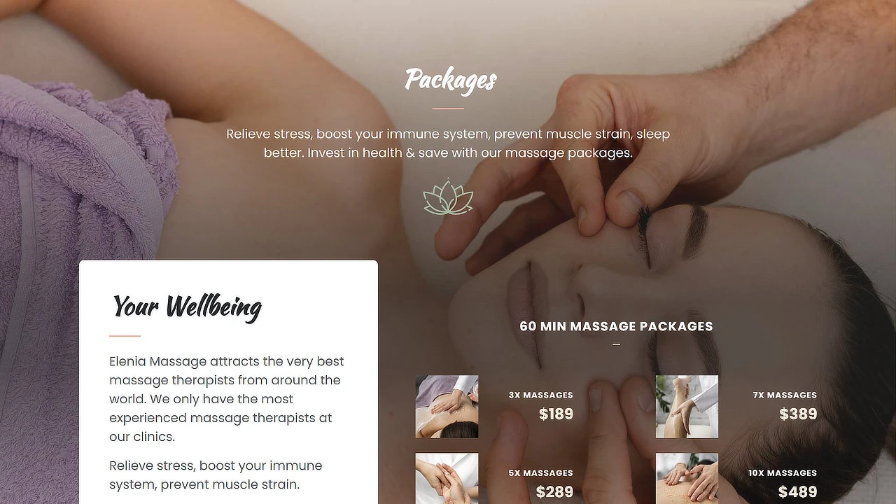 Elenia - One Page Spa & Beauty Template