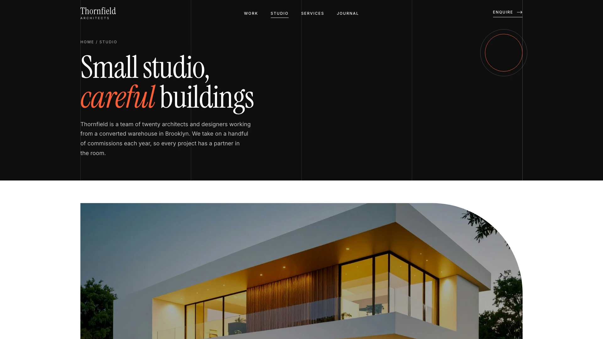 Thornfield - Refined & Modern Architecture Studio Website Template