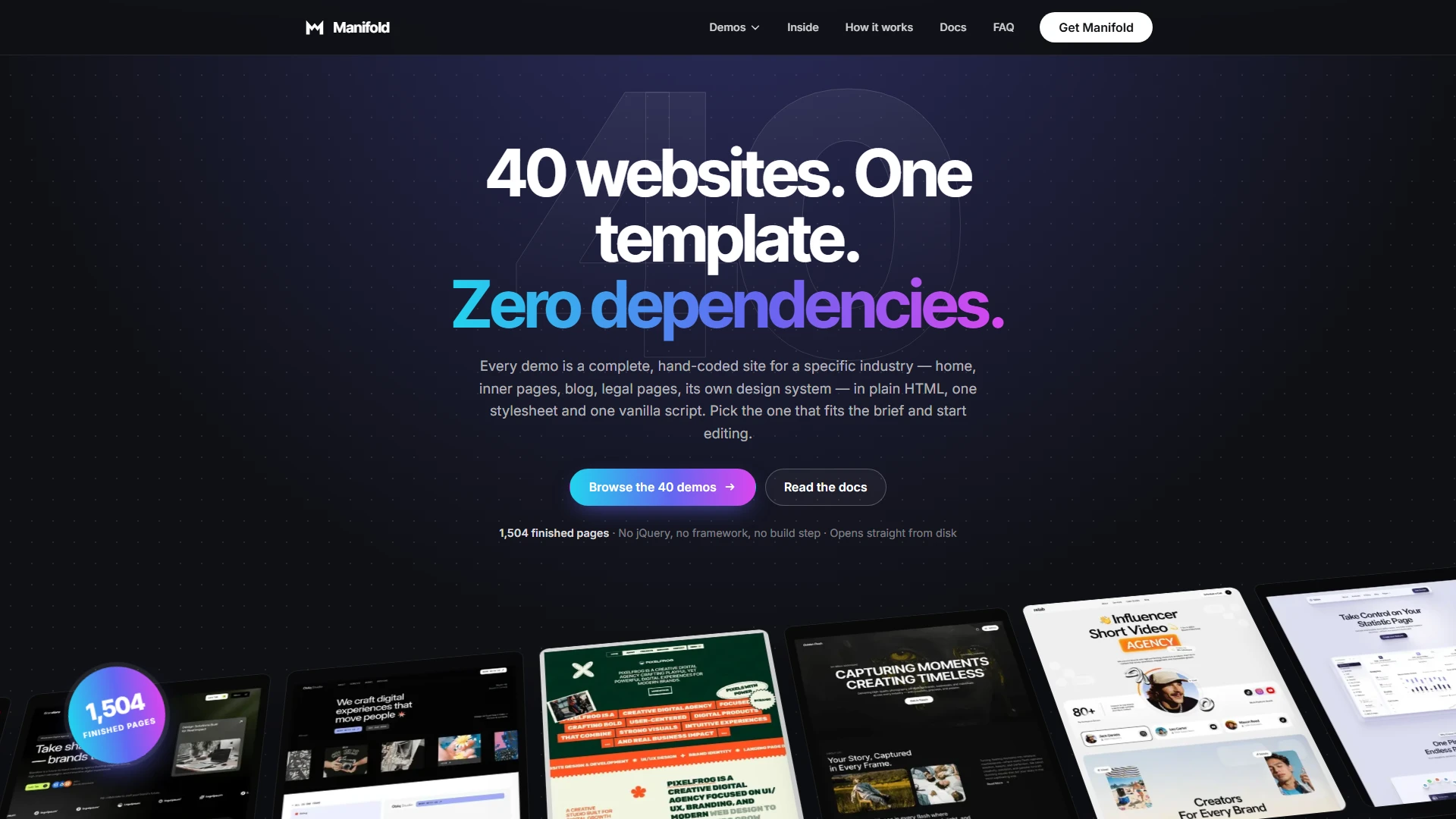 Manifold - Multipurpose HTML5 Template with 40 Website Demos