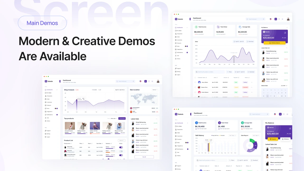 Saledex - Sales Analytics Dashboard Figma Ui Kit for eCommerce