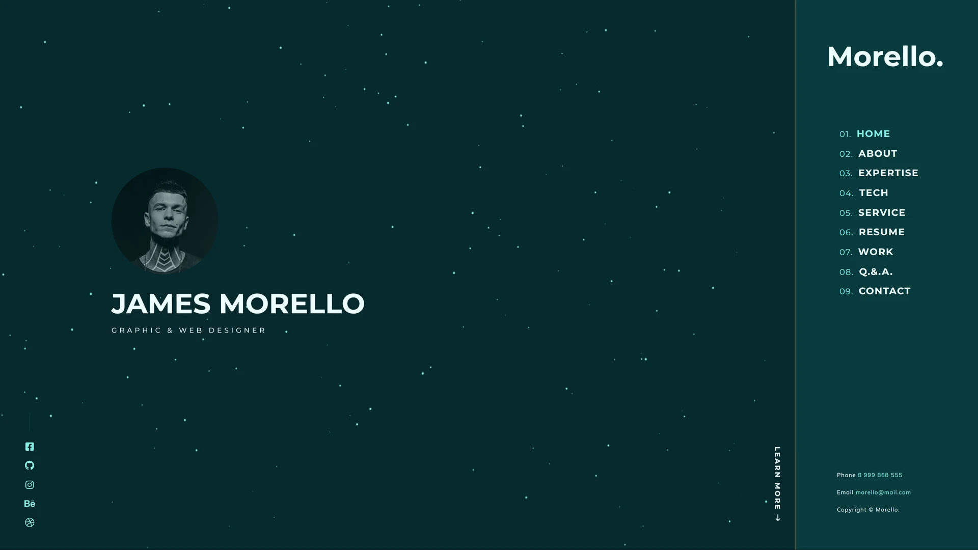 Morello - Vcard CV Portfolio HTML Template