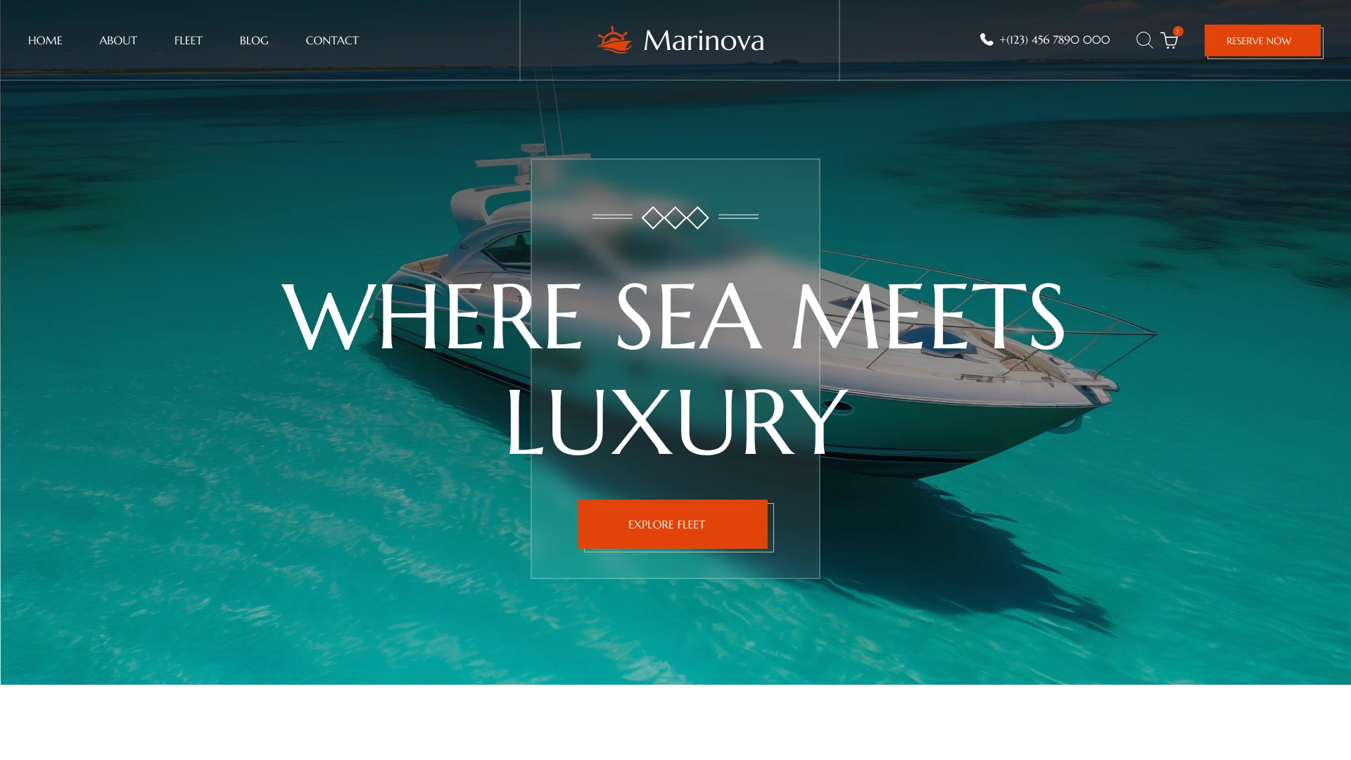 Marinova - Yacht Rental & Charter Figma Template (Screenshot 1 of 1)